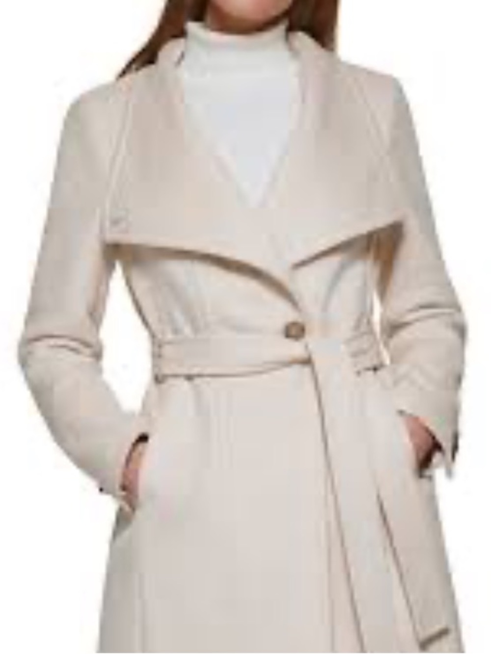 Calvin Klein Timeless Women's Cream Trench Coat With Belt